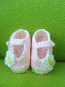 Zapatos Bebé Rosas con Flor